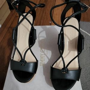 Jimmy Choo Nelson Black Wedge sandals size 6/36